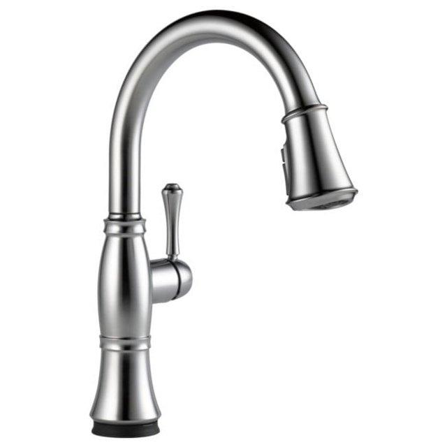 Delta Cassidy Pull Down Sprayer Kitchen Sink Faucet, Single Handle Kitchen Faucet 9197-AR-PR-DST