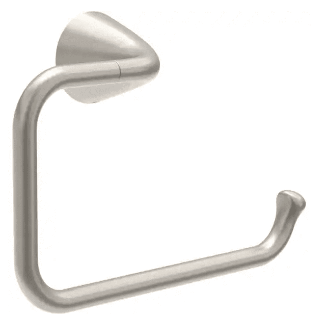 Spotshield Brushed Nickel Wall Mounted Rectangular Towel Ring