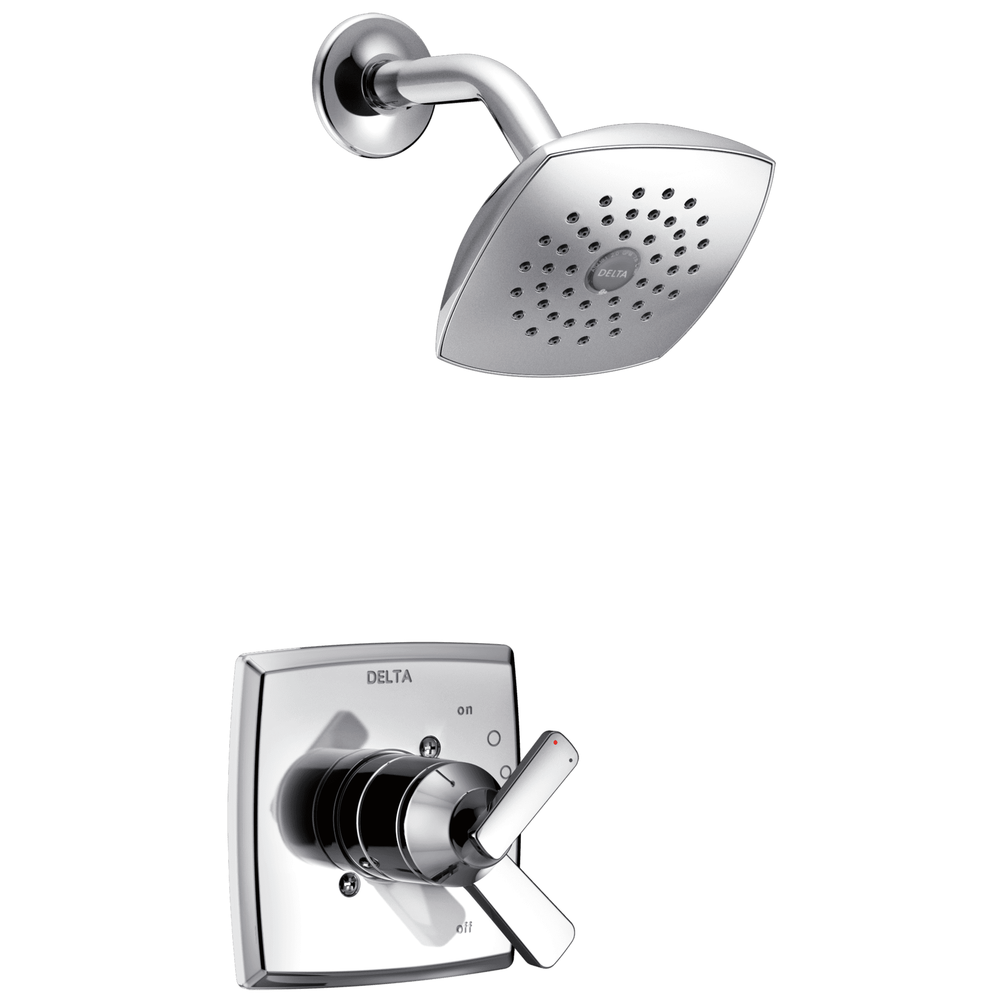 Modern Chrome Dual-Handle Wall-Mounted Shower Faucet Set