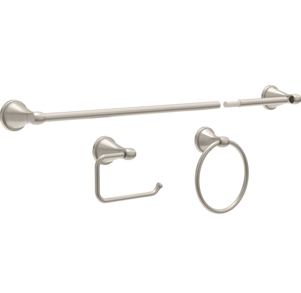 Becker Brushed Nickel 3-Piece Bathroom Hardware Set