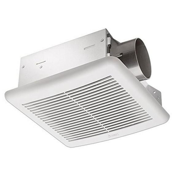 Delta Breez Slim Ventilation Exhaust Bathroom Fan 70 CFM Energy Efficient Quiet Operation Motor with Dual Speed and LED Indicator Light, White