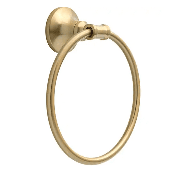 Delta Chamberlain Wall Mount Round Closed Towel Ring Bath Hardware Accessory in Champagne Bronze