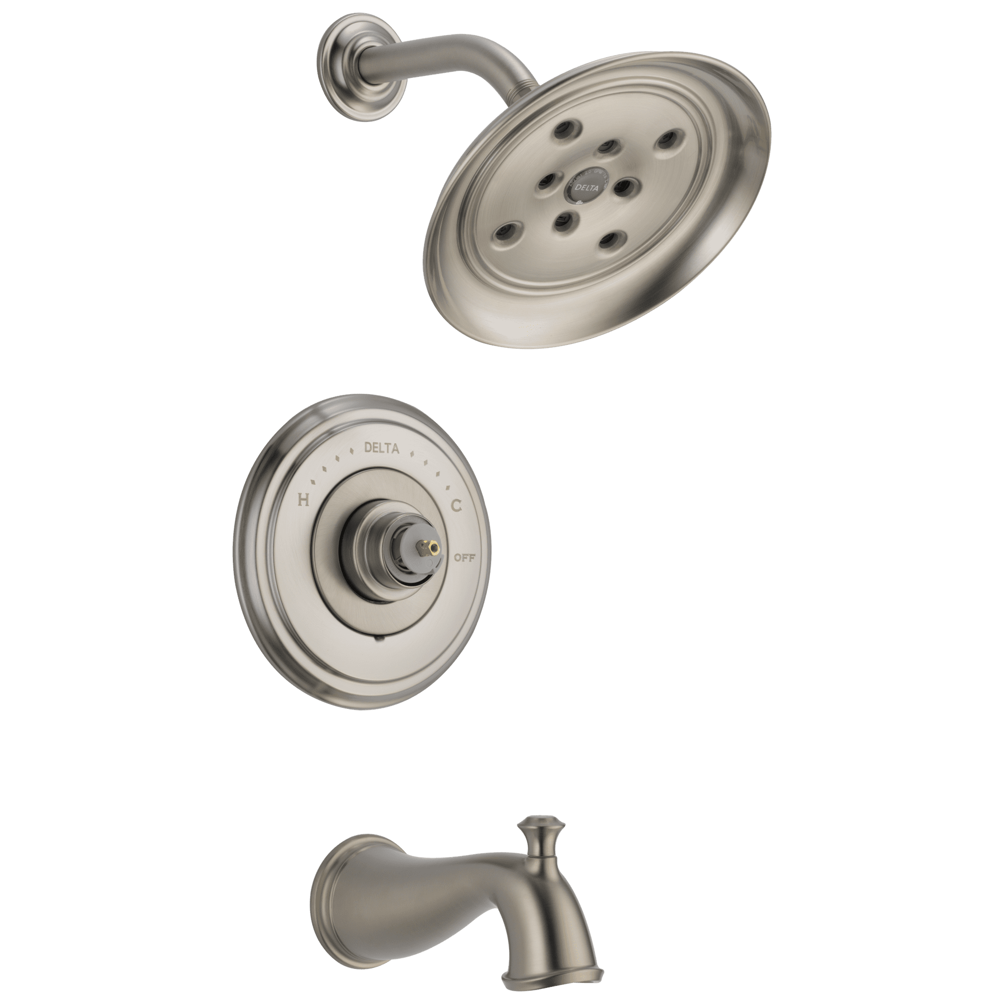 Cassidy Classic Stainless Steel Wall-Mounted Tub and Shower Trim