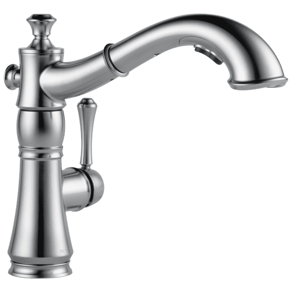 Delta Cassidy Single Handle Pull-Out Kitchen Faucet in Arctic Stainless 4197-AR-DST