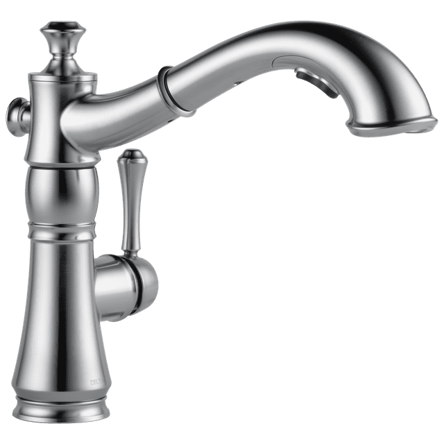 Delta Cassidy Single Handle Pull-Out Kitchen Faucet in Arctic Stainless 4197-AR-DST