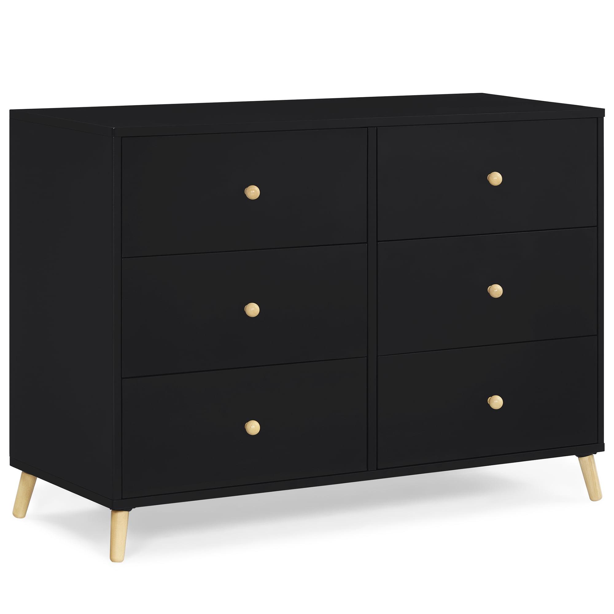 Ebony and Natural 6-Drawer Horizontal Dresser