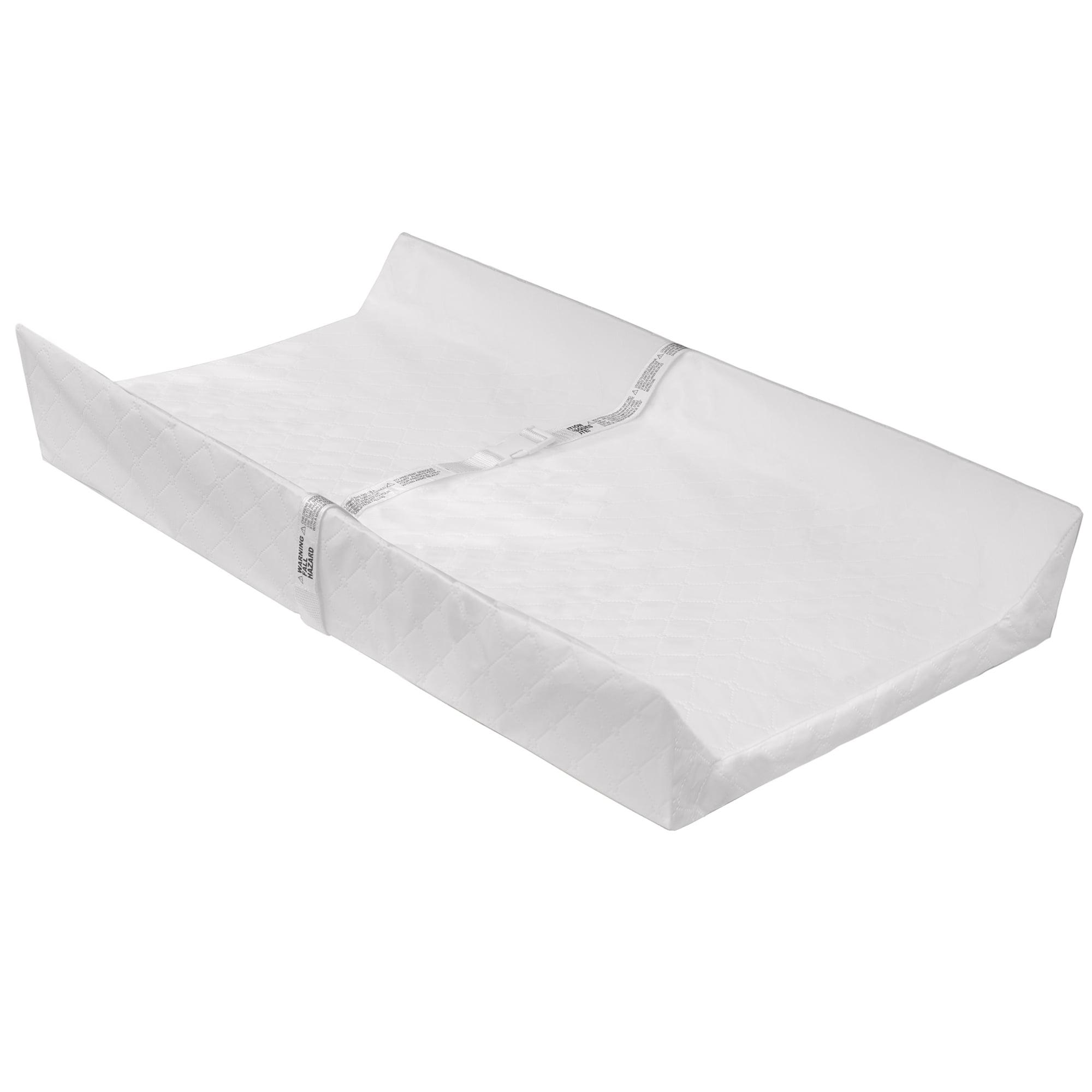 White Foam Contoured Changing Pad with Waterproof Cover