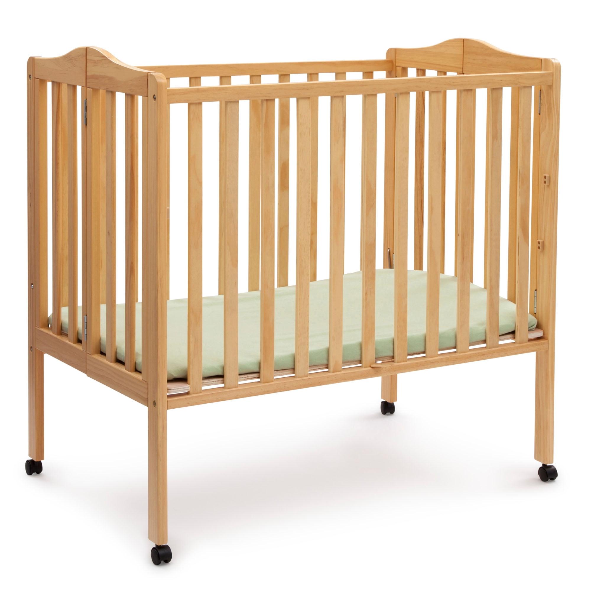 Delta Children Folding Mini Portable Crib with Mattress