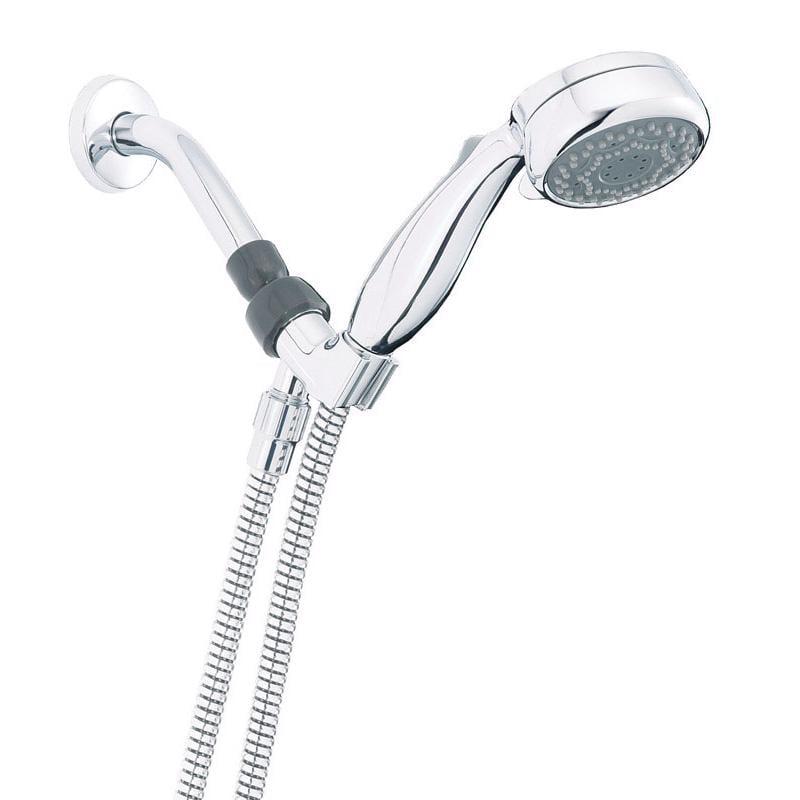 Chrome Adjustable Multi-head Handheld Shower with 7 Settings