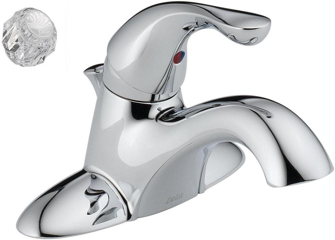 Elegant Delta Classic Chrome Centerset Single-Handle Bathroom Faucet