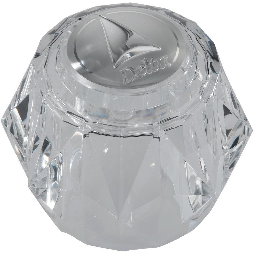 Clear Knob Handle with Button and Screw