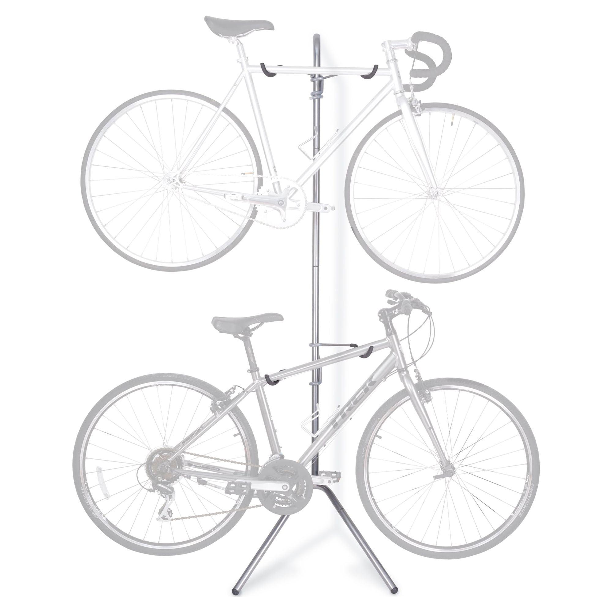 delta Alloy Freestanding Wall Fully Adjustable 2 Bike Single Pole Gravity Bike Storage Rack