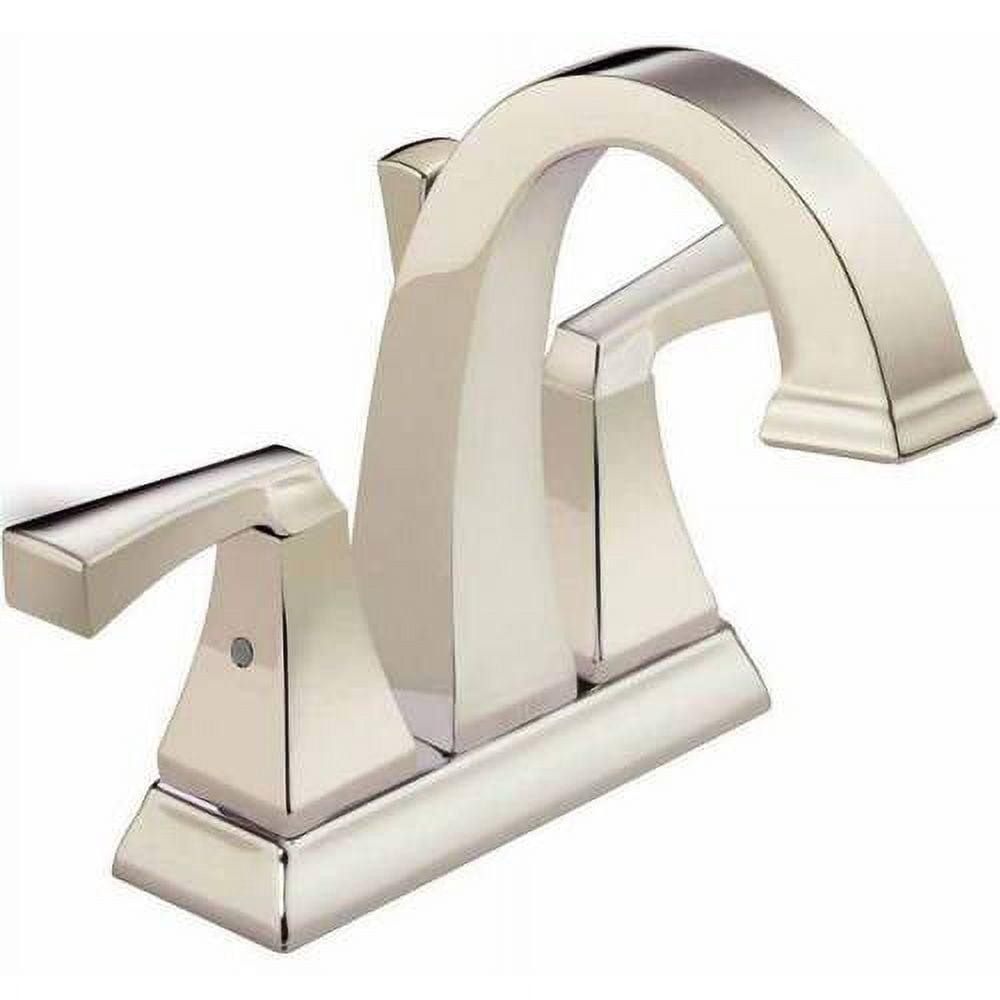 Modern 6" Nickel Brass Centerset Bathroom Faucet with Eco-Friendly Design