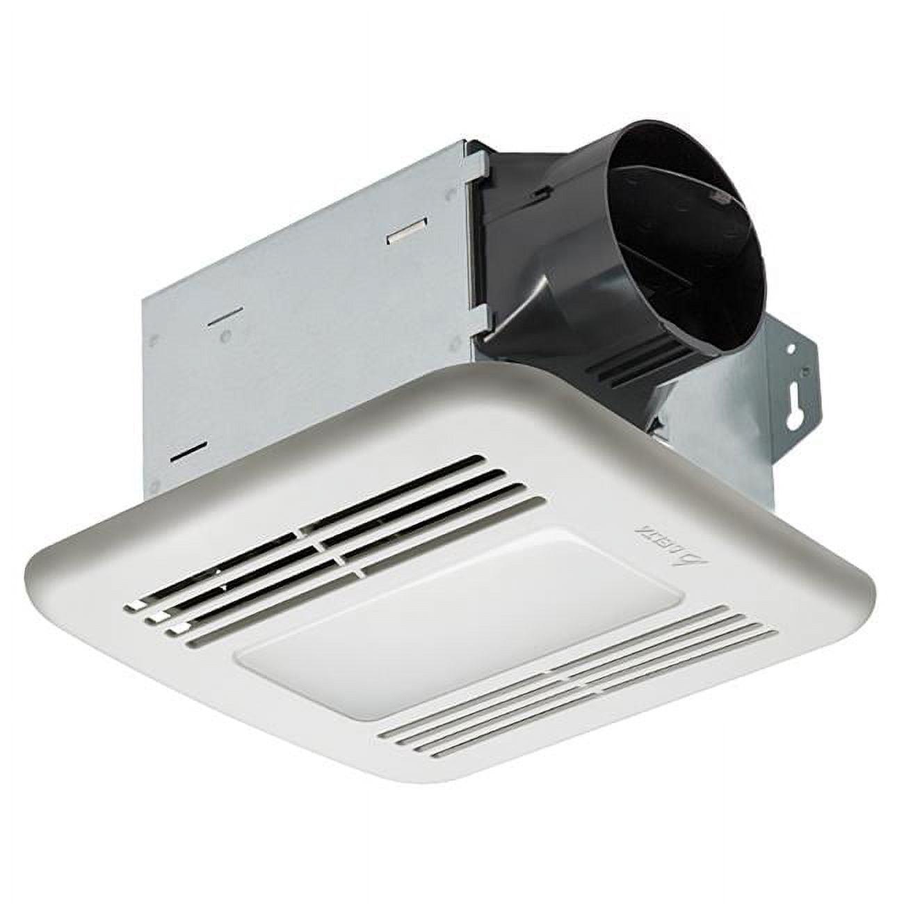 Delta Breez 50 CFM White Galvanized Steel Exhaust Fan with LED Light