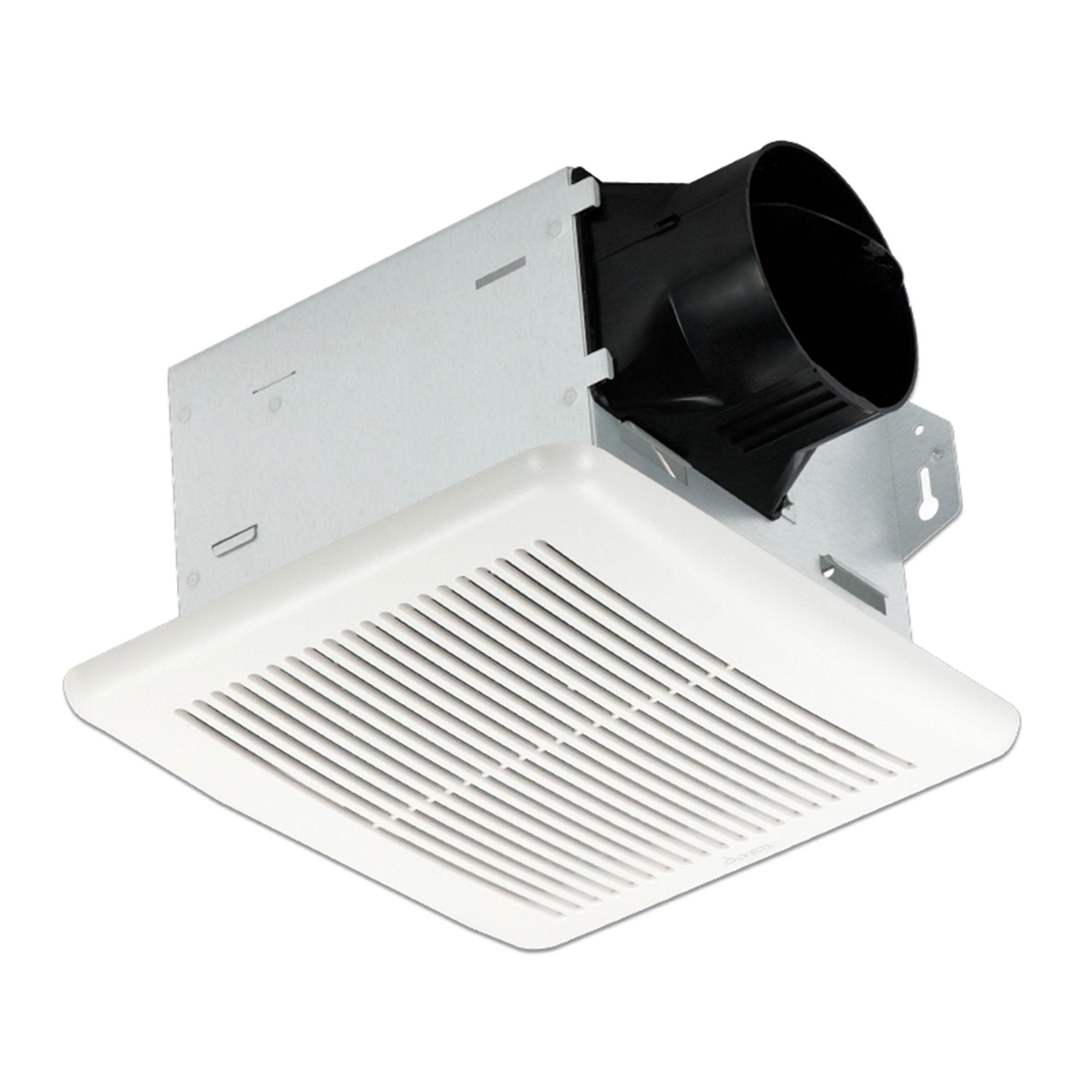 White Energy Star Bathroom Exhaust Fan with Humidity Sensor