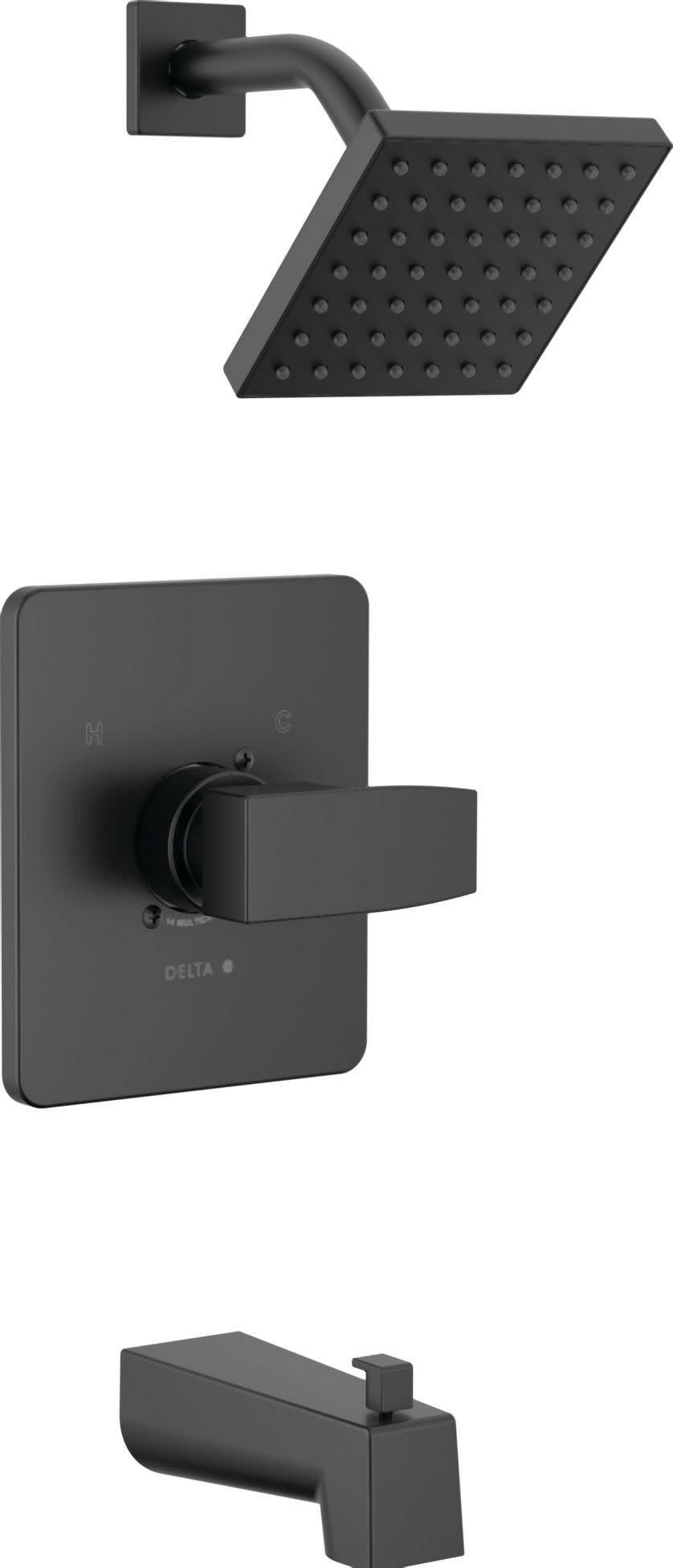 Modern Monitor 14 Series 1-handle Single Function Square Tub & Shower Trim
