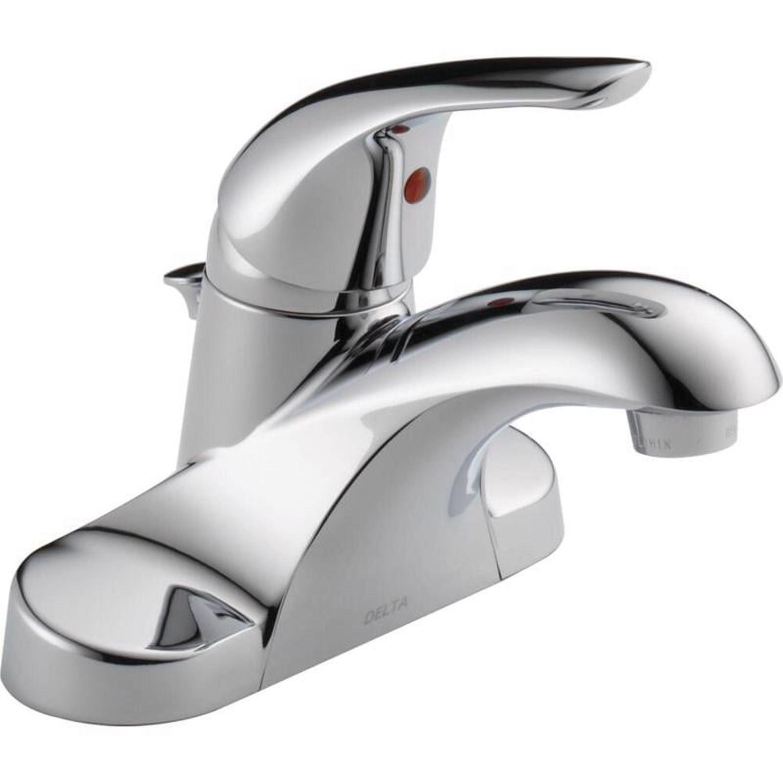 Brushed Nickel Single Handle Low Arc Bathroom Faucet