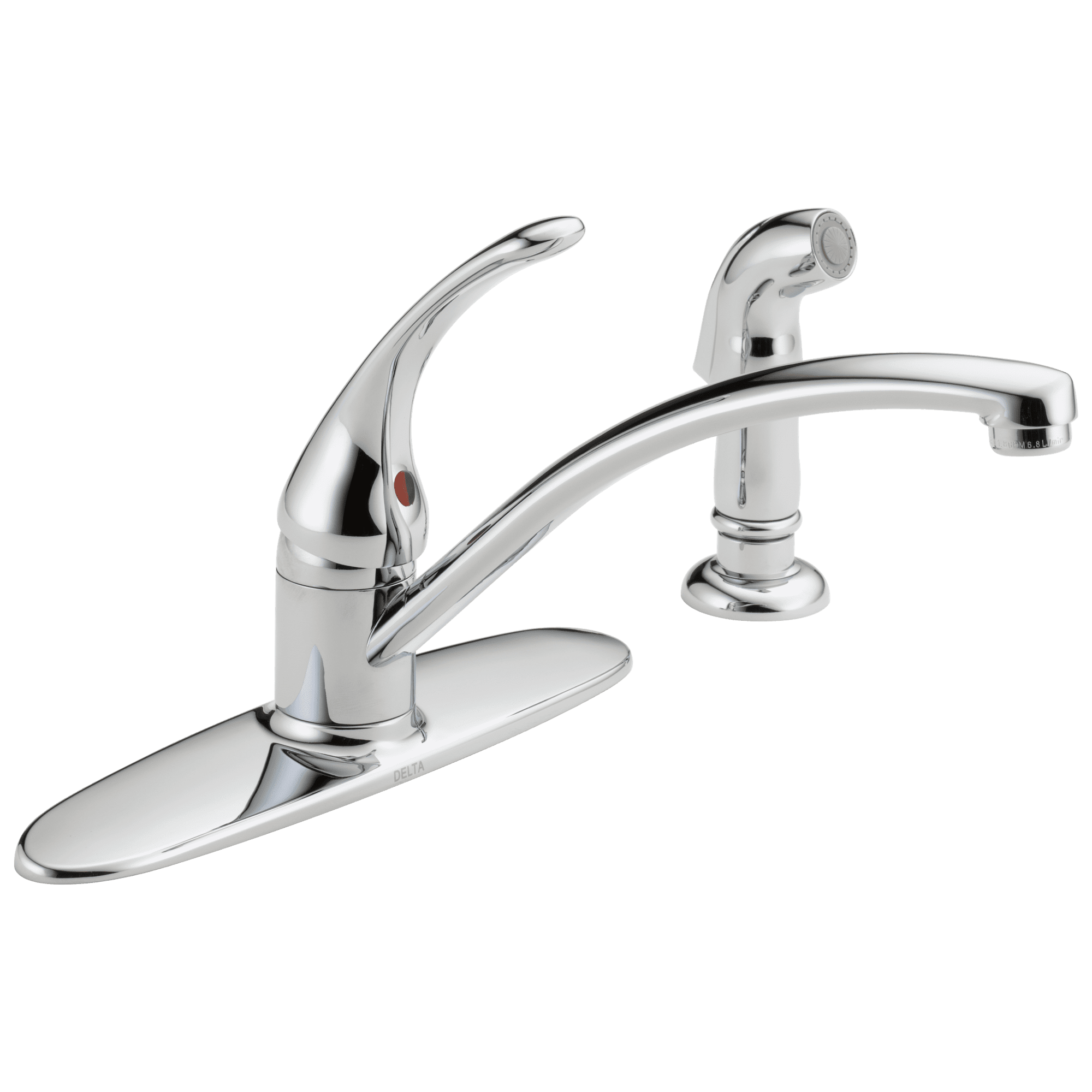 Chrome Single Handle Kitchen Faucet with Side Sprayer