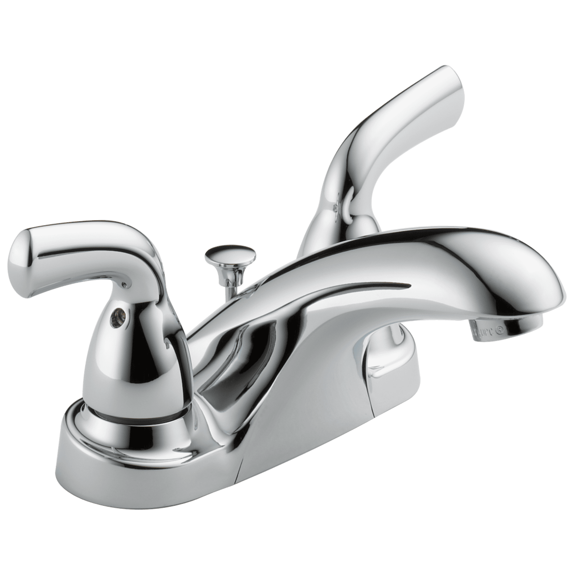 Foundations Centerset Bathroom Faucet with Drain Assembly, 2-handle Bathroom Sink Faucet