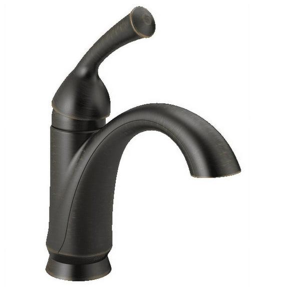 Delta Haywood Single Hole Bathroom Faucet with Drain Assembly, Single Handle Bathroom Sink Faucet 15999-RB-DST
