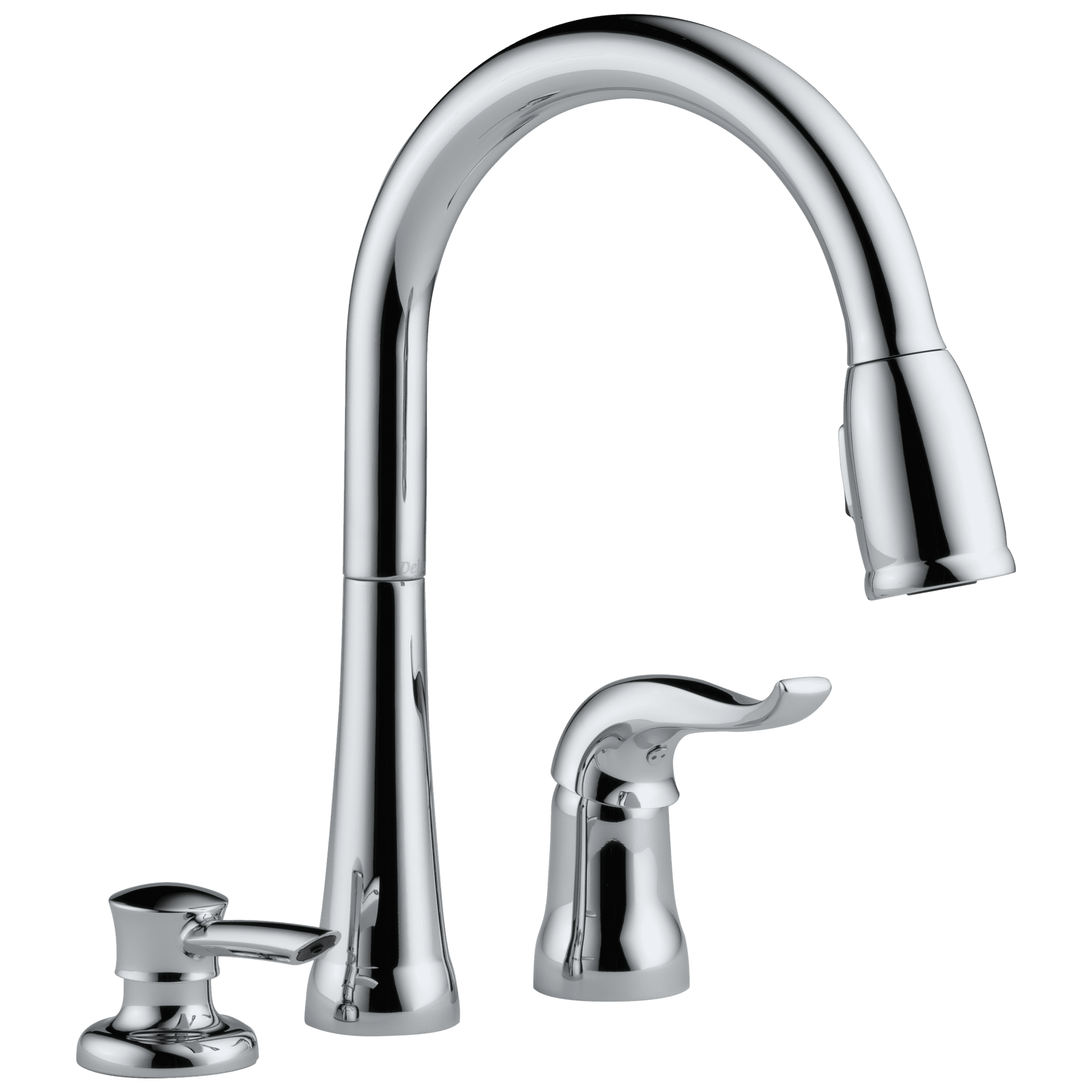 Kate Pull Down Sprayer Kitchen Sink Faucet with Matching Soap Dispenser