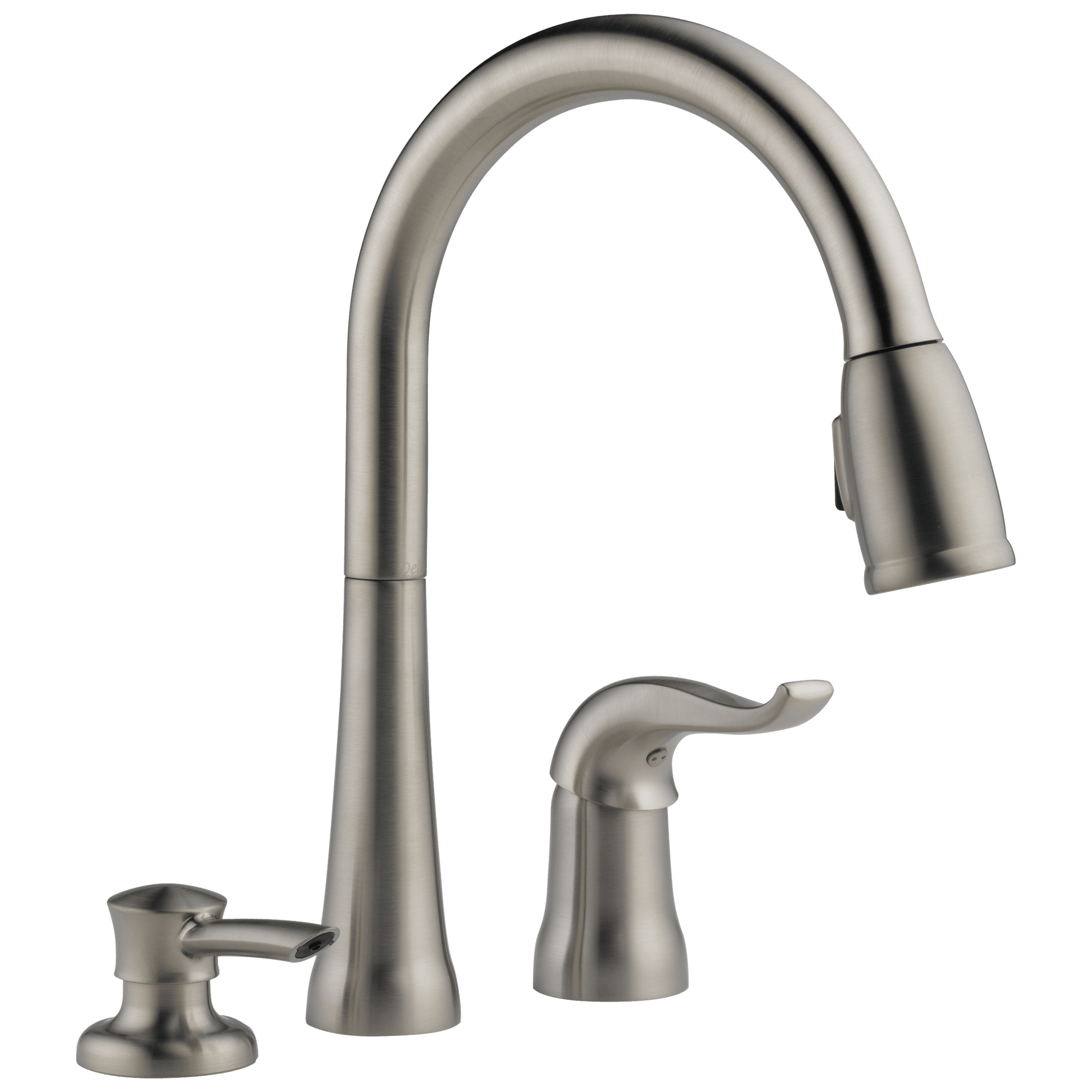 Kate Pull Down Sprayer Kitchen Sink Faucet with Matching Soap Dispenser