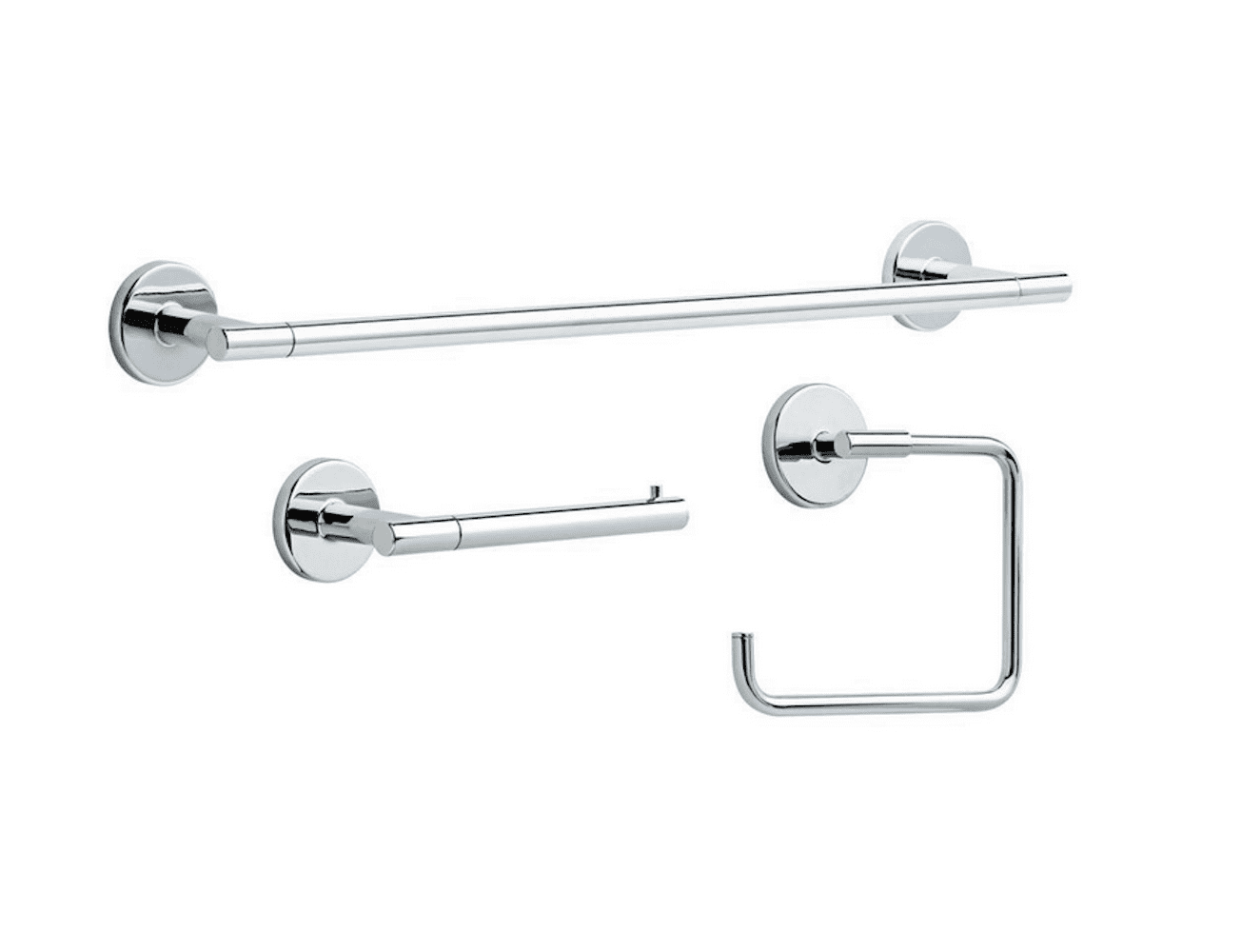 Lyndall Polished Chrome 3-Piece Bathroom Hardware Set