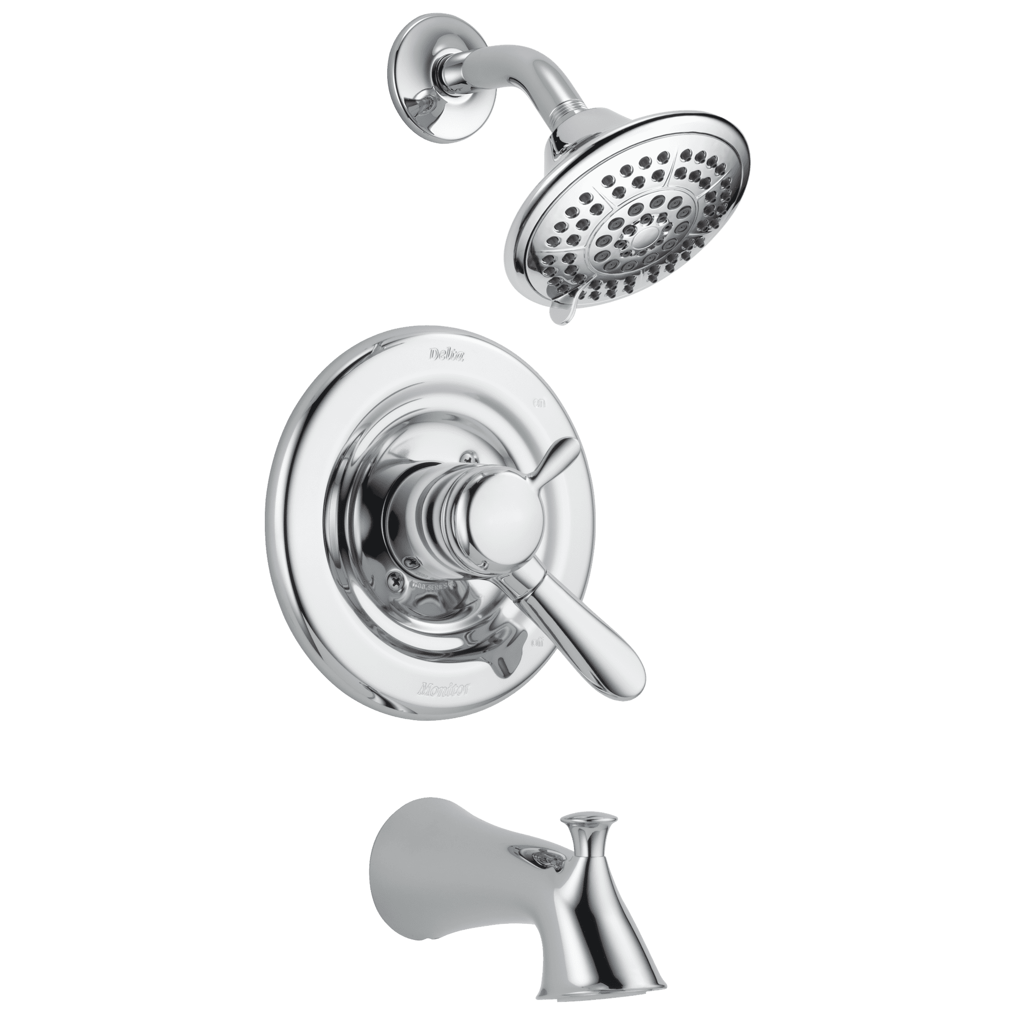 Chrome Dual-Function Tub and Shower Faucet Set with Multi-Head