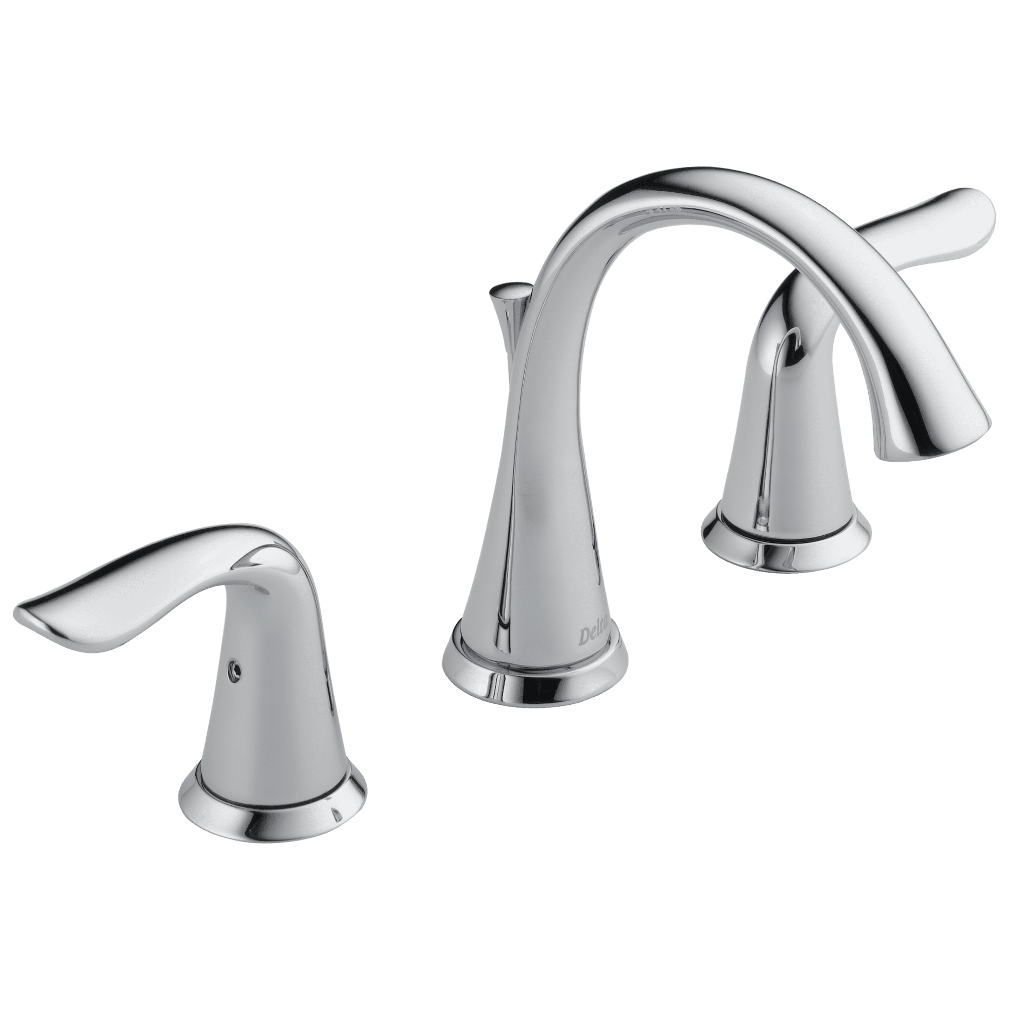 Modern Stainless Steel Widespread Bathroom Faucet with Zinc Handles