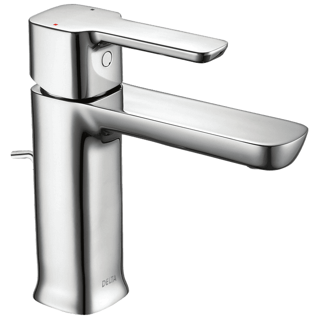 Modern Single Hole Bathroom Faucet with Drain Assembly, Single Handle Bathroom Sink Faucet