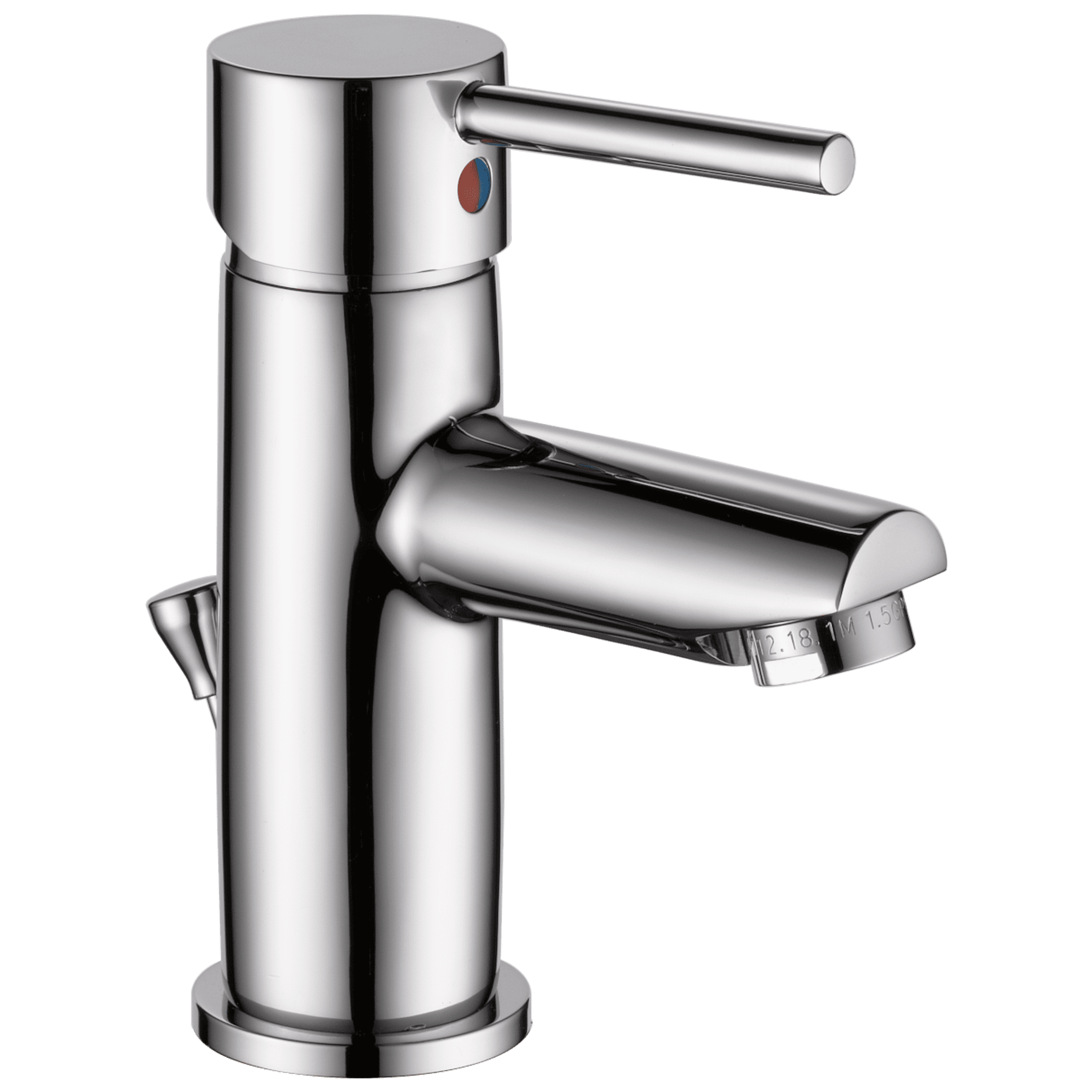 Modern Chrome Single Handle Bathroom Faucet with Drain Assembly