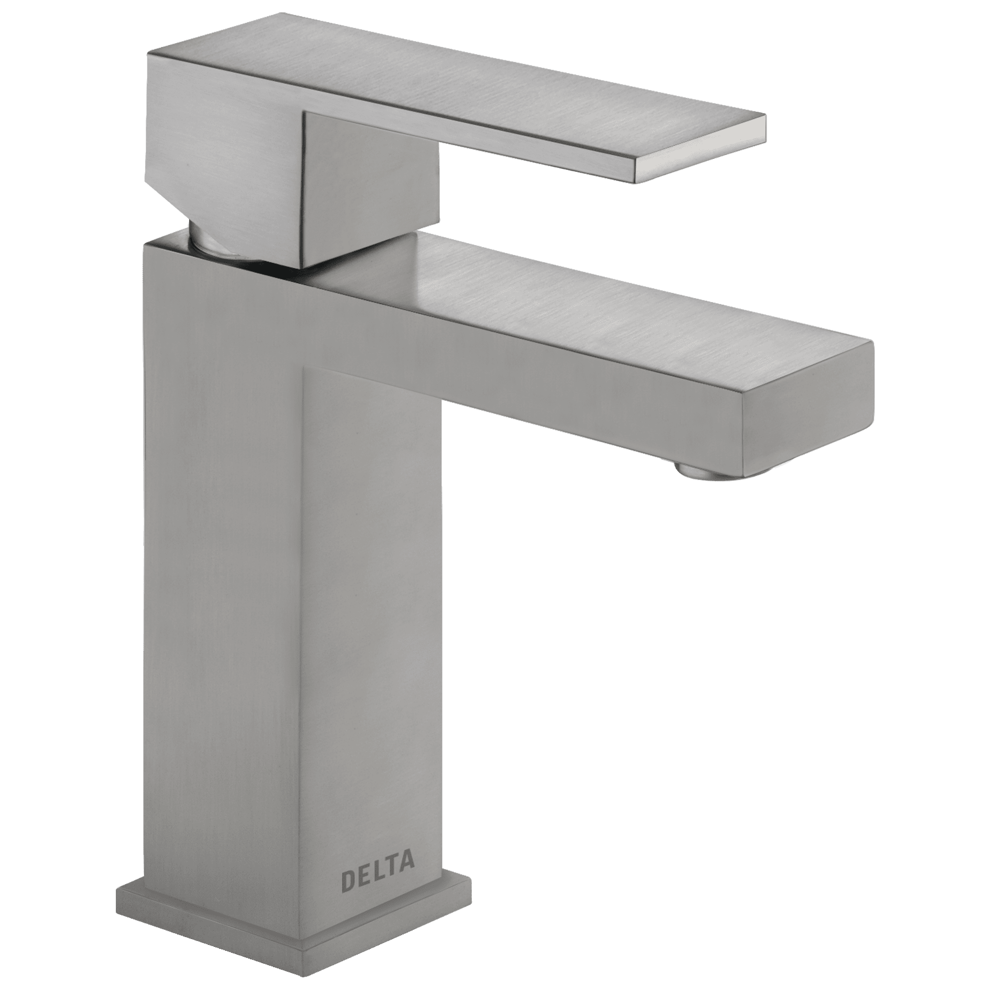 Sleek Modern Single Hole Stainless Steel Bathroom Faucet with Drain Assembly