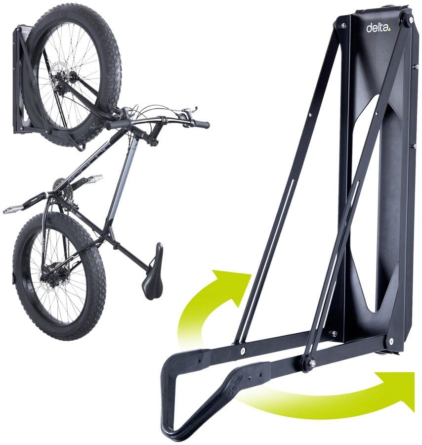 Black Steel Adjustable Pivot Bike Storage Rack