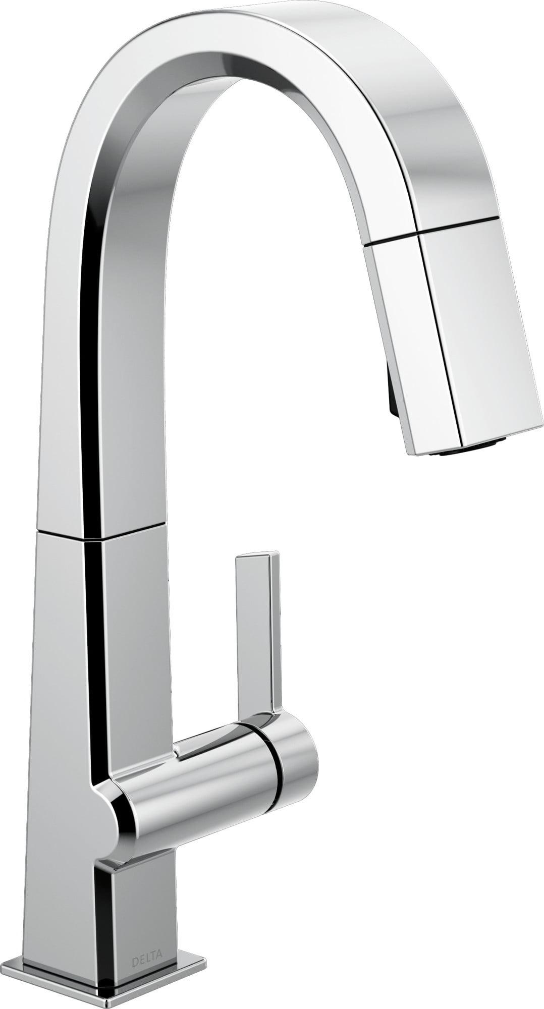 Modern Chrome Pull-Down Kitchen Faucet with 360° Swivel