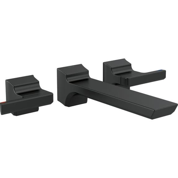 Pivotal Double Handle Wall Mounted Bathroom Faucet