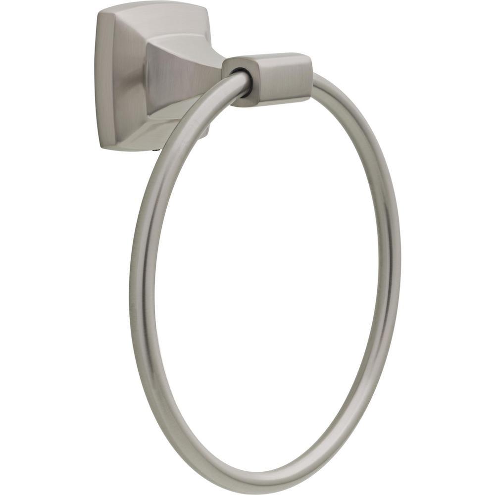 Portwood Brushed Nickel Wall Mounted Towel Ring