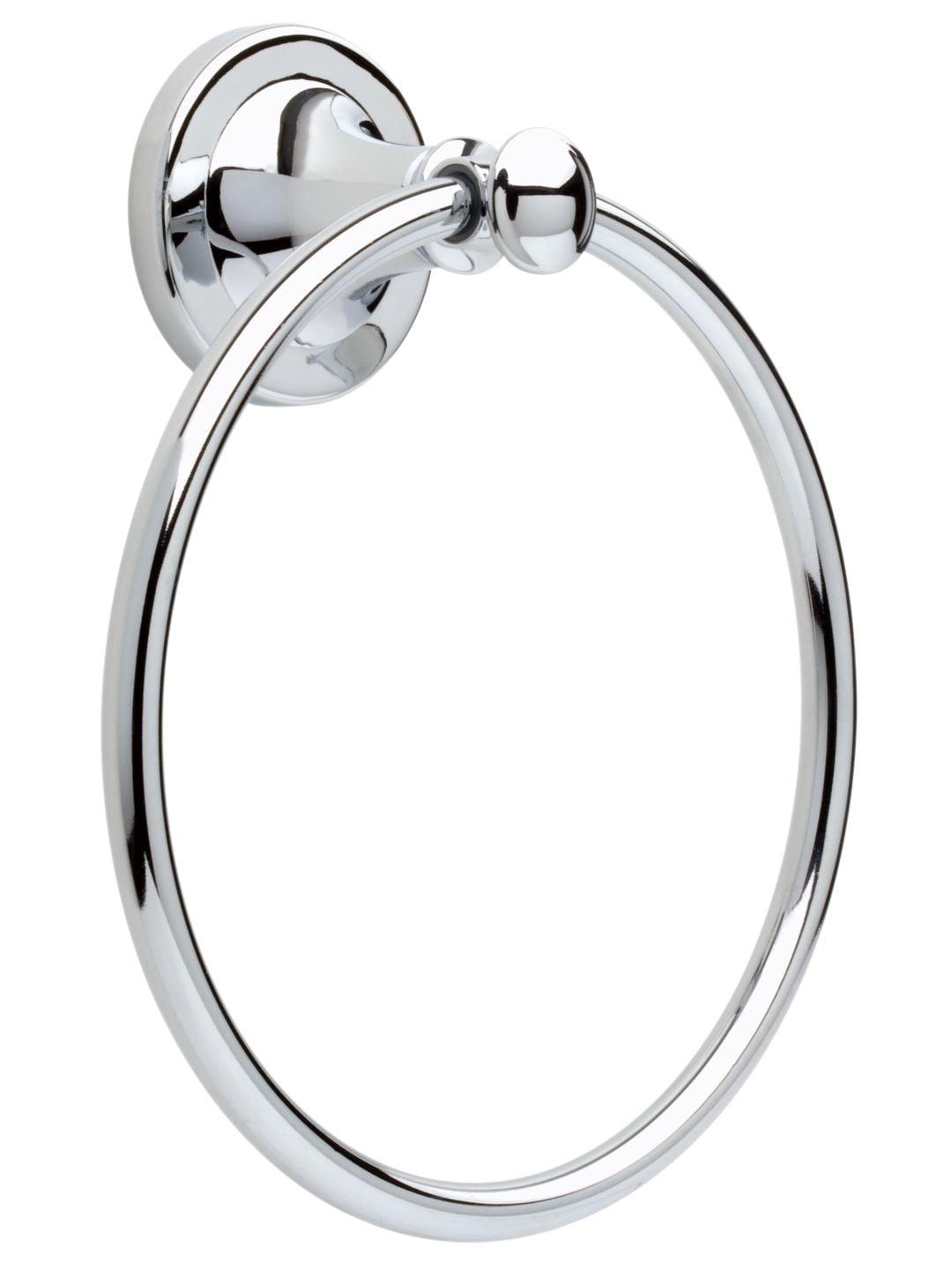 Delta Silverton Wall Mount Round Closed Towel Ring Bath Hardware Accessory in Polished Chrome 132889