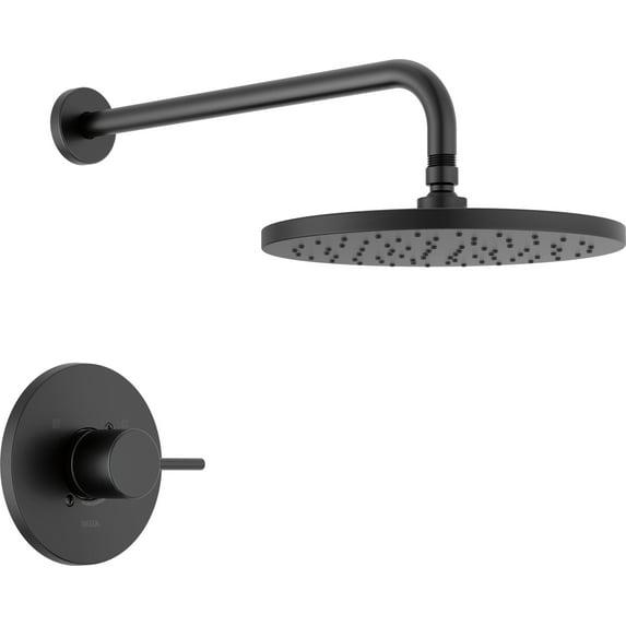 Modern Raincan Round Single-Function Shower Faucet Set, Valve Trim Kit, Rainfall Shower Head