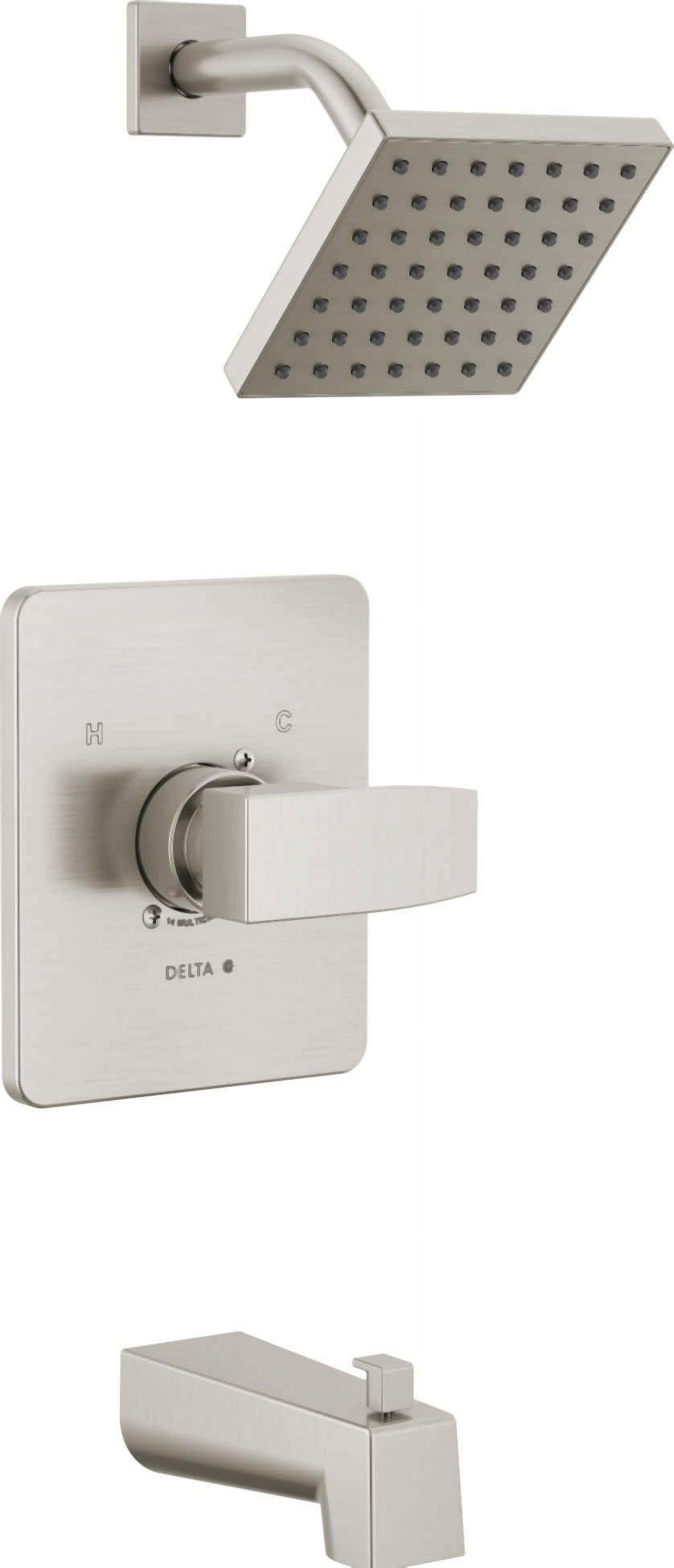 Modern Monitor 14 Series 1-handle Single Function Square Tub & Shower Trim