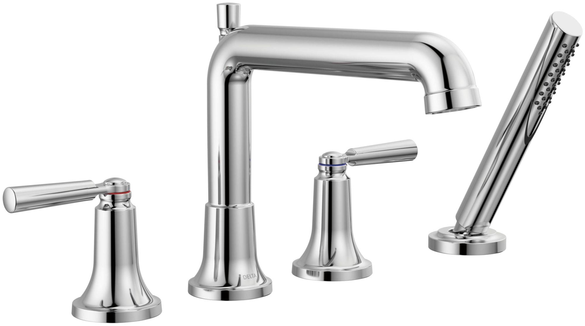 Delta Saylor Chrome Roman Tub Faucet with Hand Shower