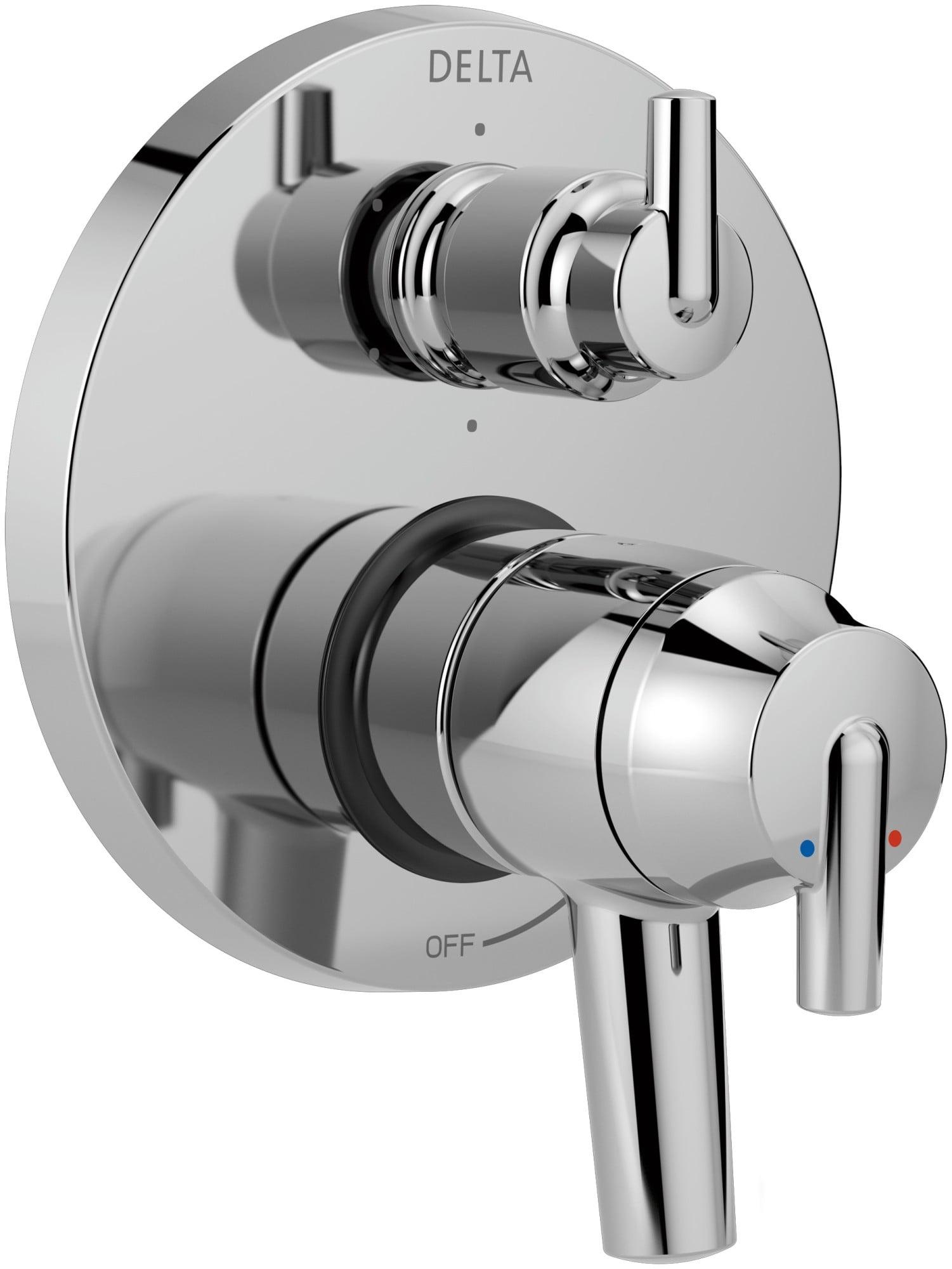 Stainless Steel Modern Wall-Mounted Shower Trim with Lever