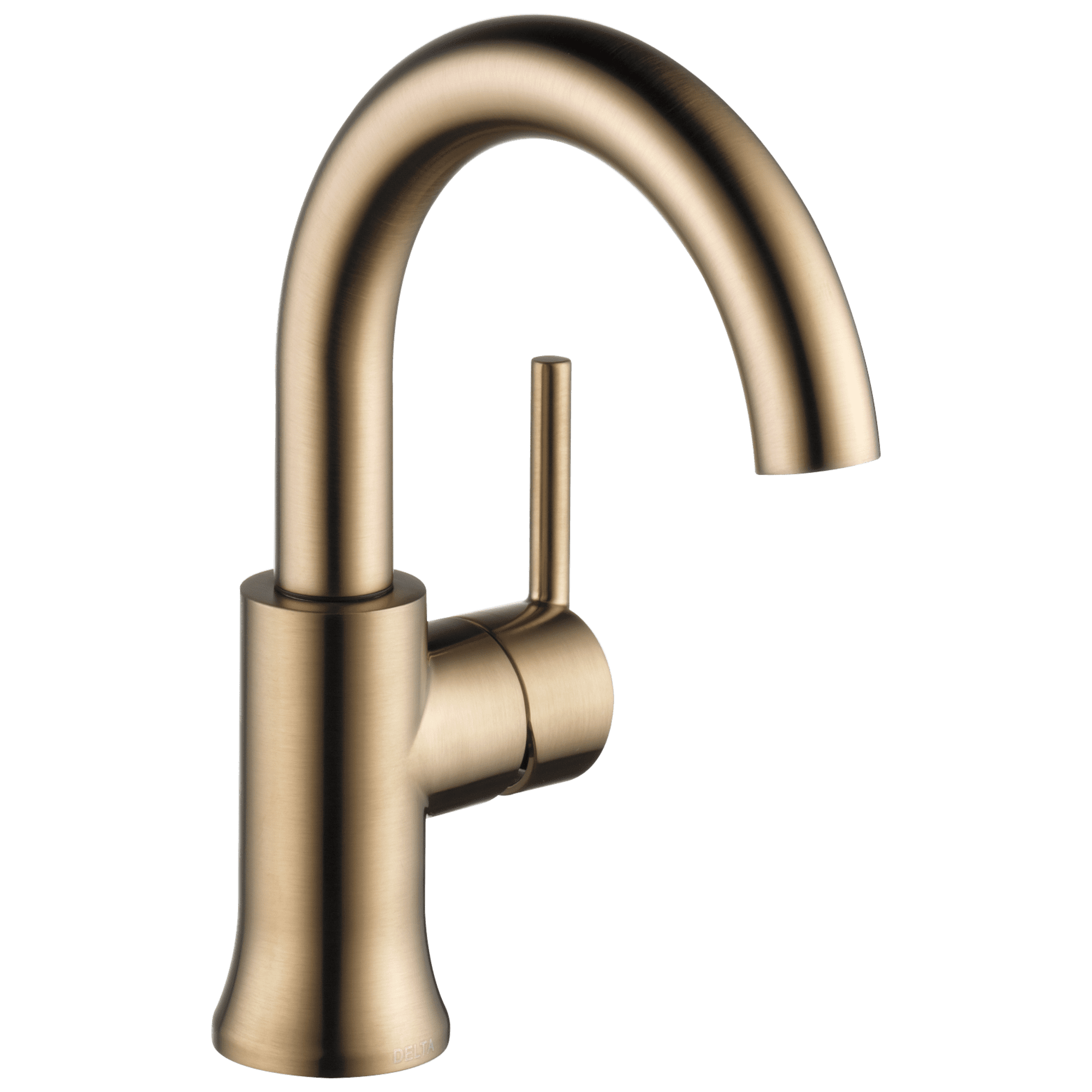 Champagne Bronze High-Arc Single Handle Bathroom Faucet