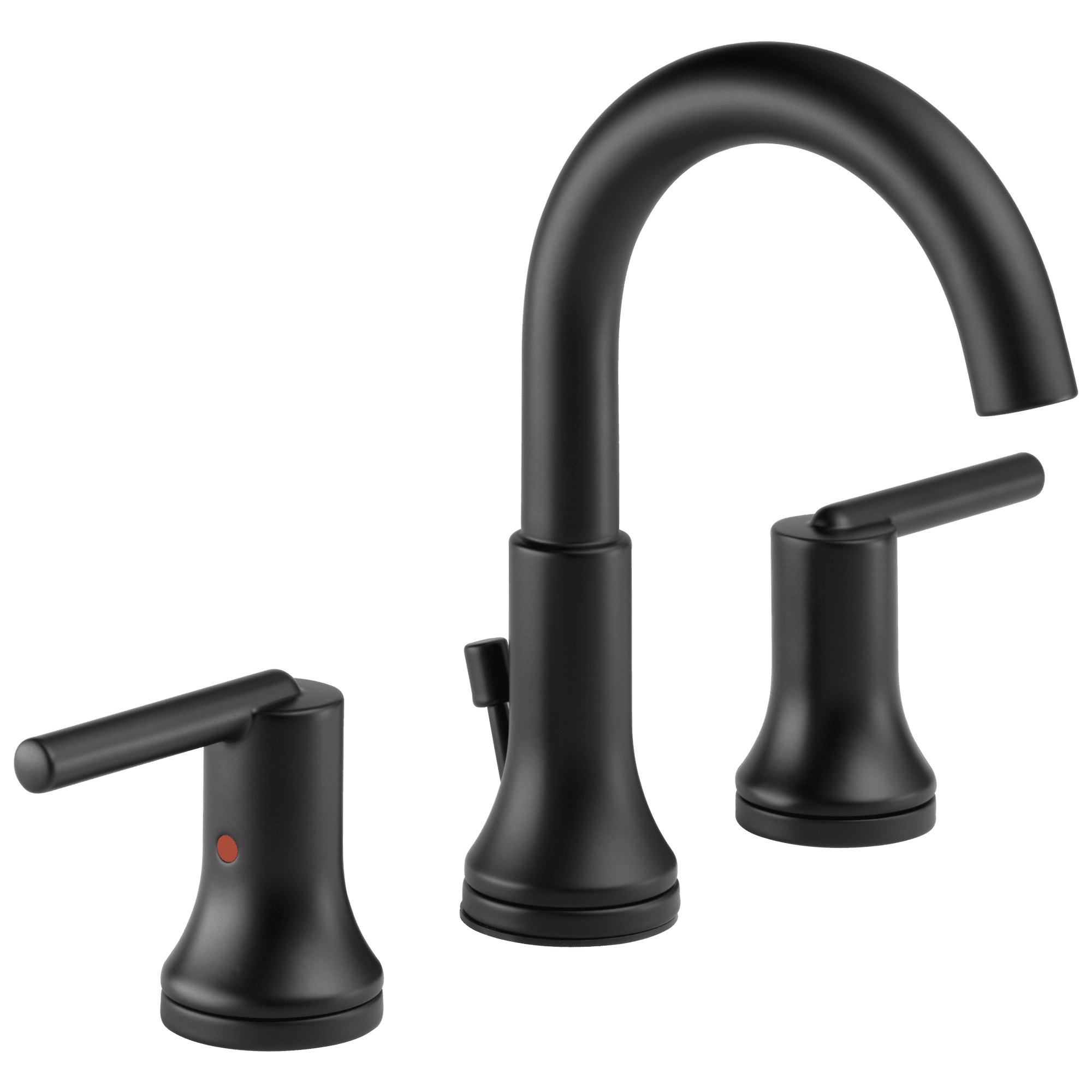 Modern Elegance 16" Widespread Dual-Handle Matte Black Bathroom Faucet