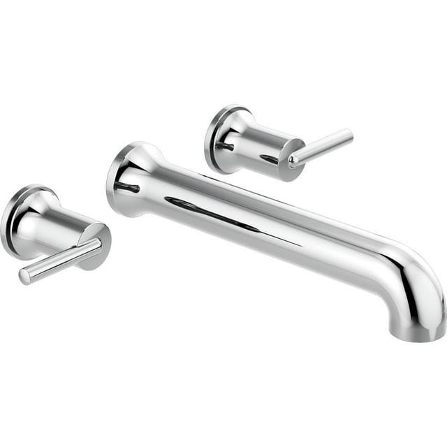 Contemporary Double Handle Wall Mounted Roman Tub Faucet