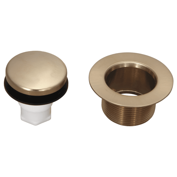 Modern Stainless Steel Toe-Tap Tub Drain in Champagne Bronze