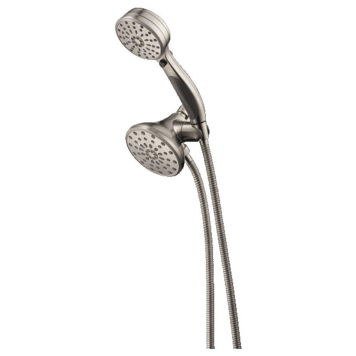 Polished Stainless Steel Dual Shower Head with Handheld