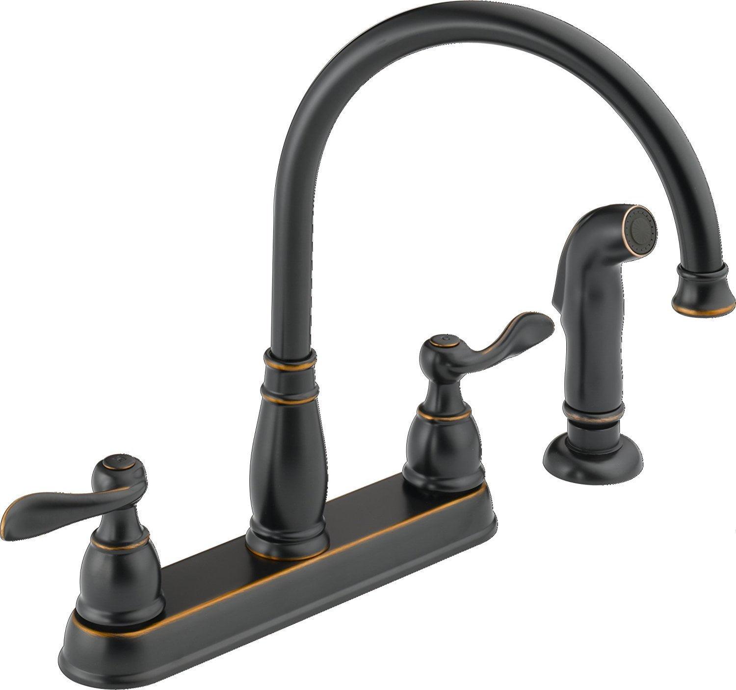 Windemere Two-Handle Kitchen Sink Faucet with Side Sprayer, 3-Hole Kitchen Faucet