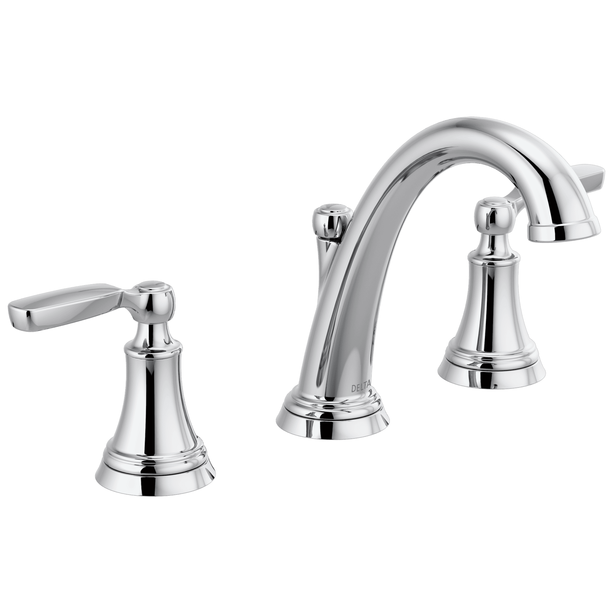 Modern Elegance 6" High 2-Handle Chrome Widespread Bathroom Faucet