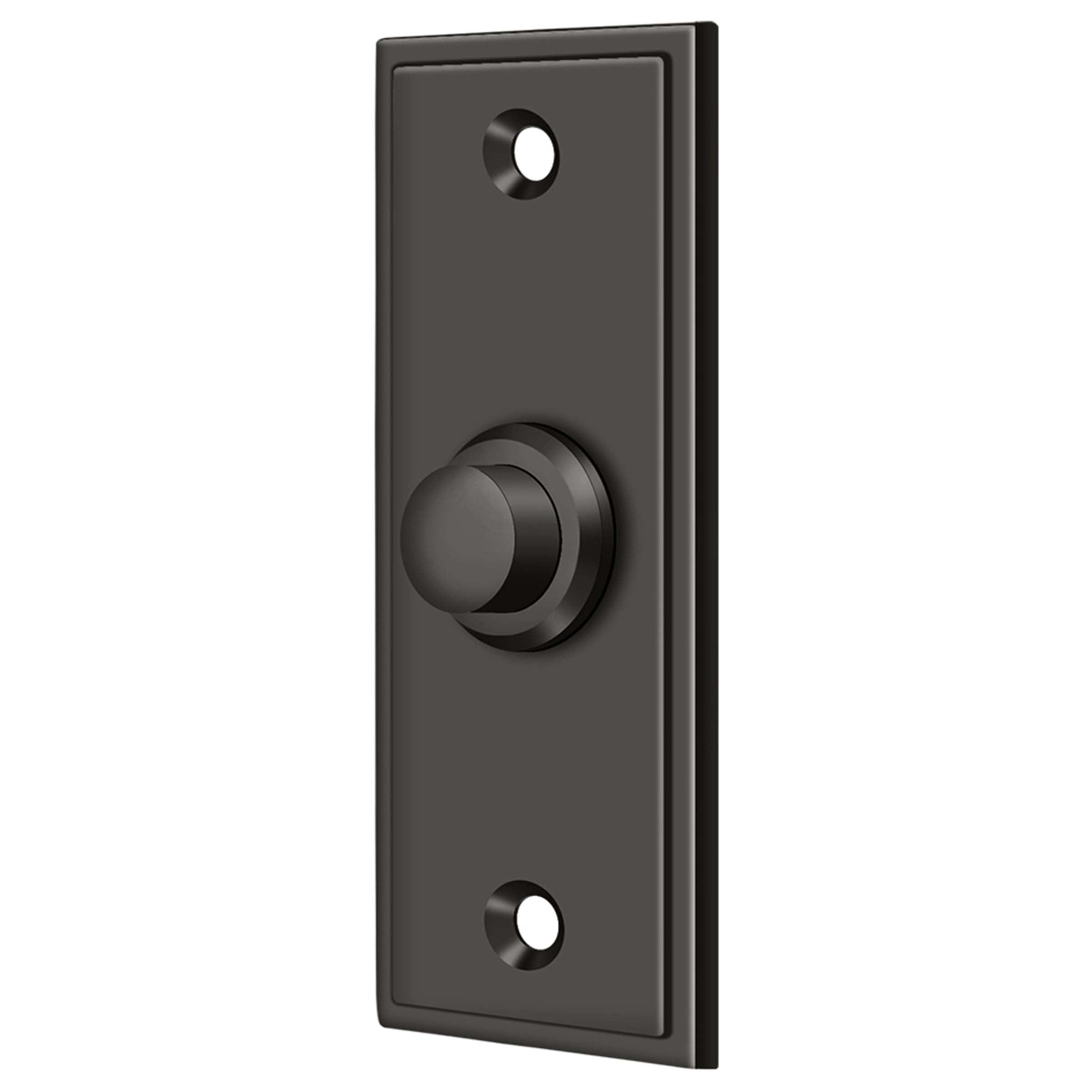 Oil Rubbed Bronze Rectangular Contemporary Doorbell Button