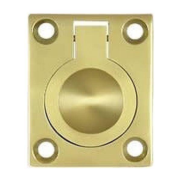 Deltana FRP175U3 Flush Ring Pull; 1-3/4" x 1-3/8"; Bright Brass Finish